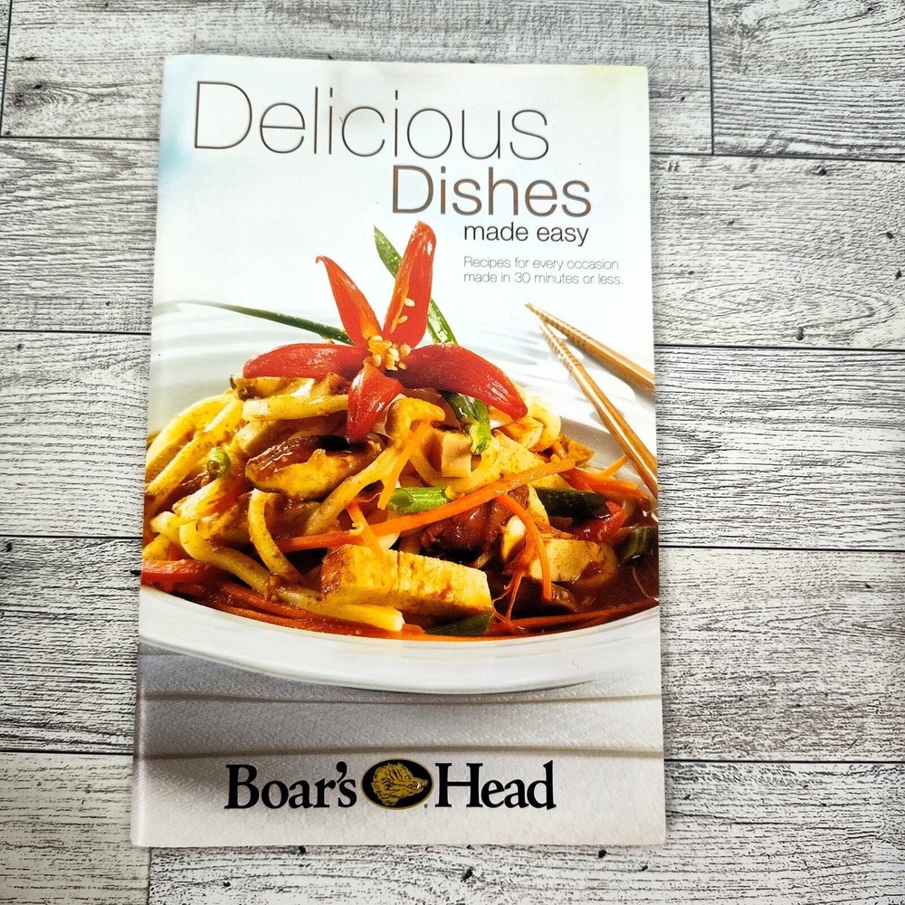 Delicious Dishes Boars Head Cookbook Booklet 1990s Recipes Preloved‎ Vtg